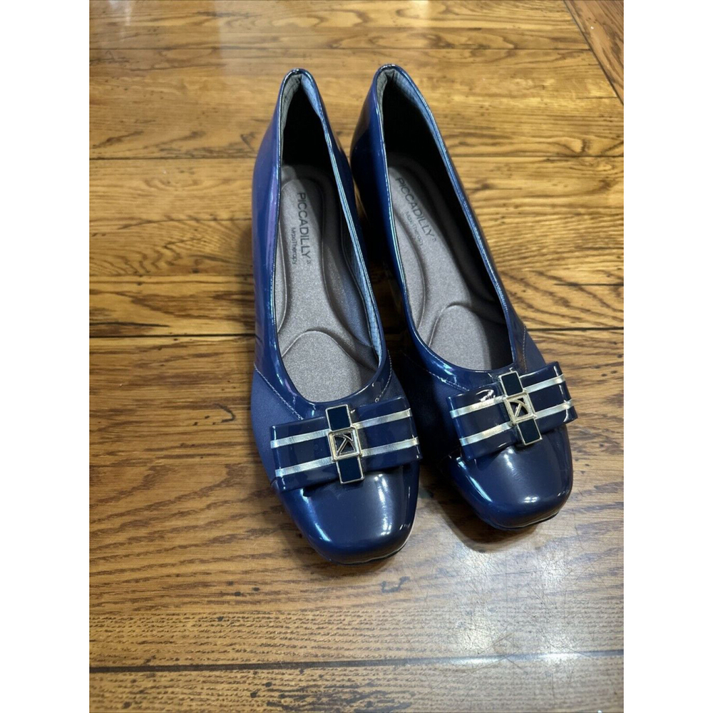 Piccadilly High Heel Shoes Pumps Navy Sz 9 Comfortable